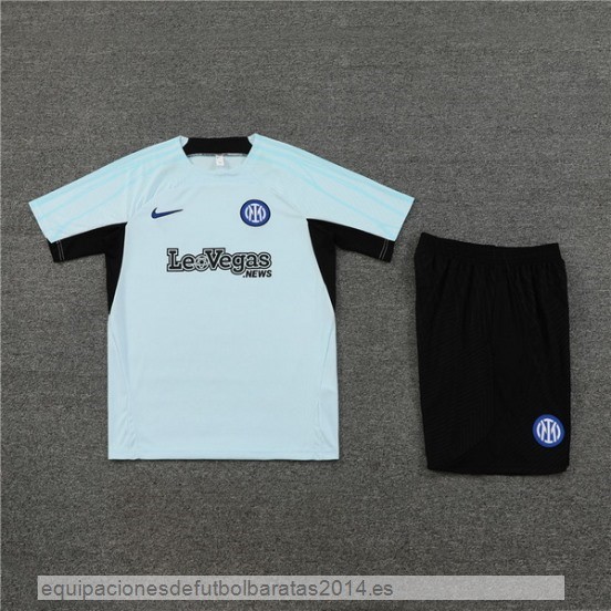 Nuevo Entrenamiento Conjunto Completo Niños Inter Milan 23/24 Azul I Negro Baratas